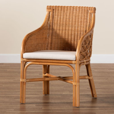 Cadian Bohemian Light Honey Rattan Dining Chair