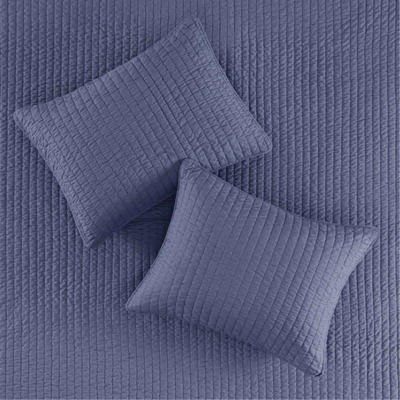 Ensemble de courtepointe 2 pièces simple / simple TG, Marine