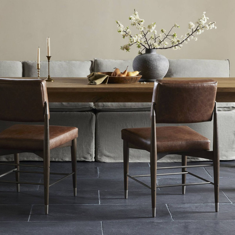 Anton Upholstered Dining Chair, Gray Fabric