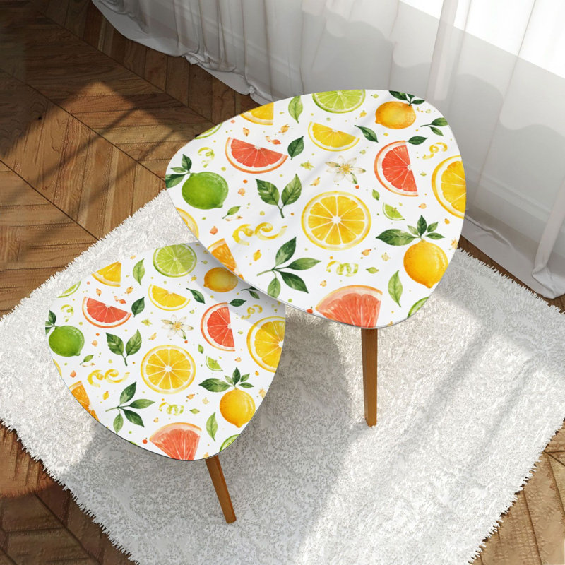 Ensemble de 2 tables basses gigognes Triangle