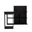 Bureau d'ordinateur Masai, cinq tablettes ouvertes - noir