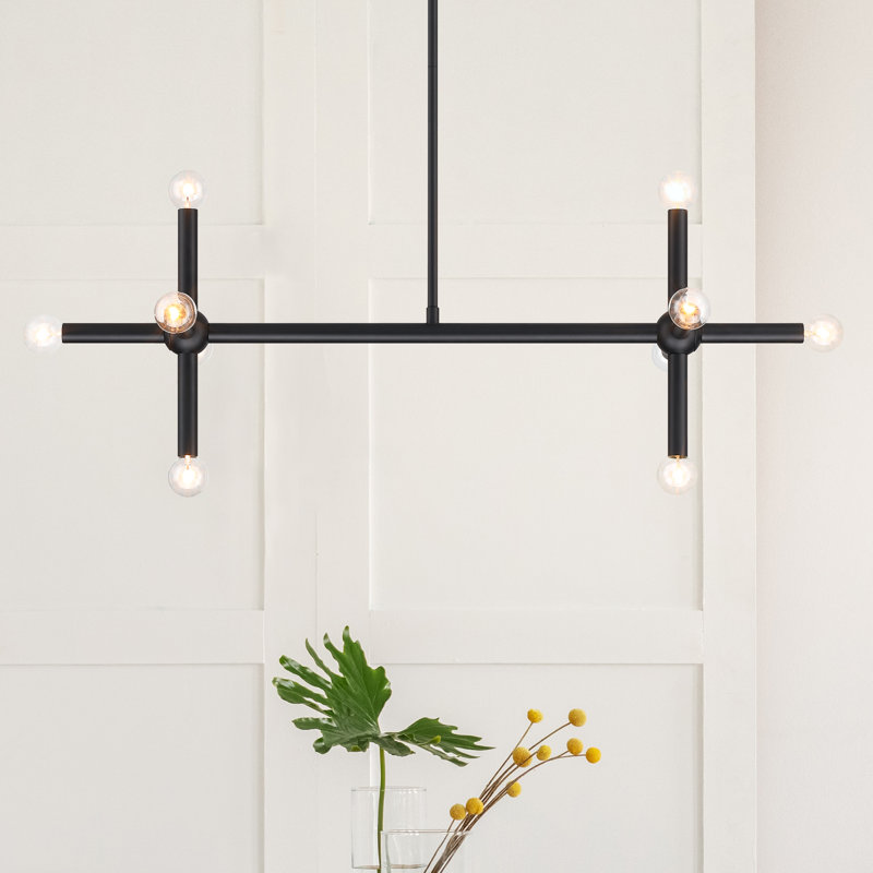 Luminaire suspendu noir mat à 4 lumières Jestude