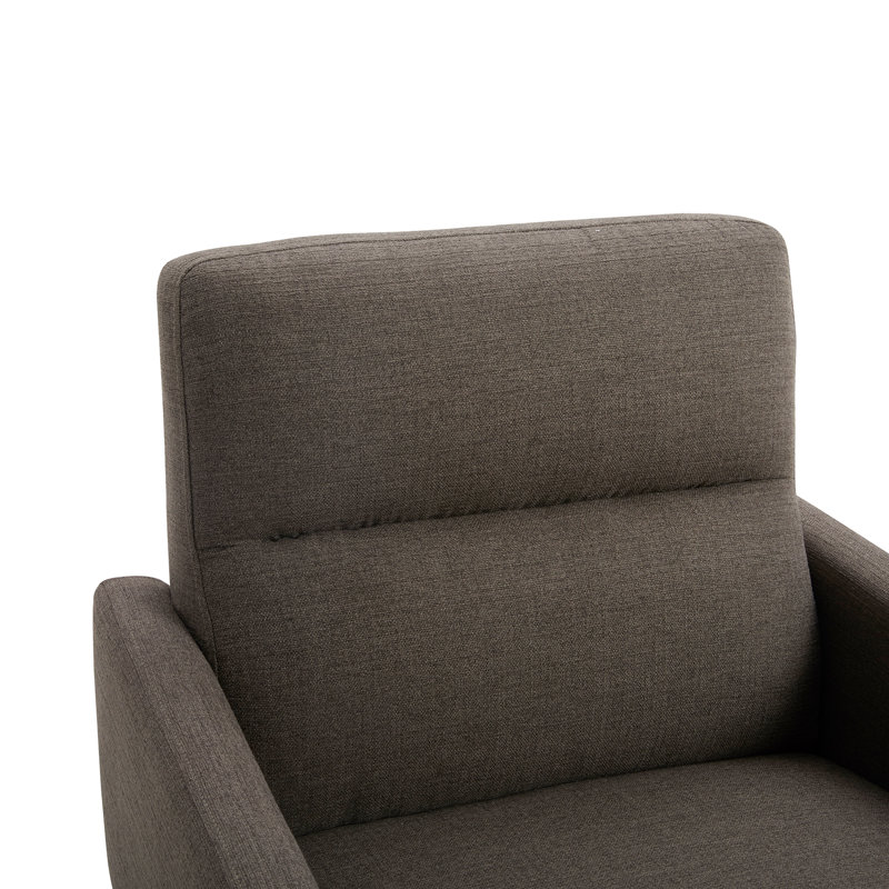 Chaise avec accoudoirs Katya, Mélange de polyester gris anthracite
