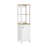 Linen Cabinet Jannes, Two Open Shelves, Single Door, Light Oak Finish-1343128984