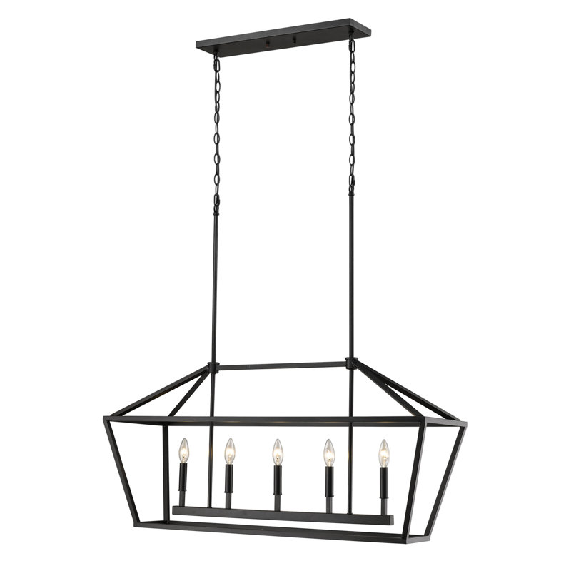Glenhaven 5 - Light Kitchen Island Pendant, Matte Black