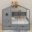 Lit double en bois avec tablettes de rangement et 2 tiroirs-44776407