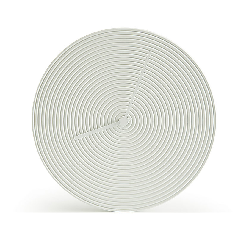 Ceramic, Metal Wall Clock, White