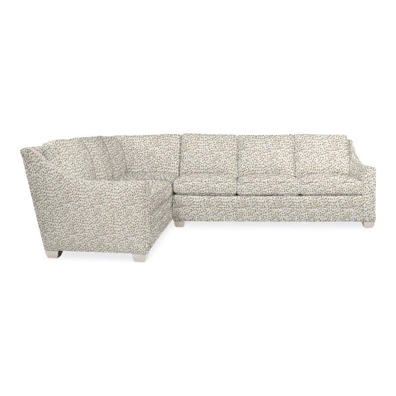 American Bungalow 2-Piece Nicholas Sectional, Yes, Casa Blanca, Worthy Snow