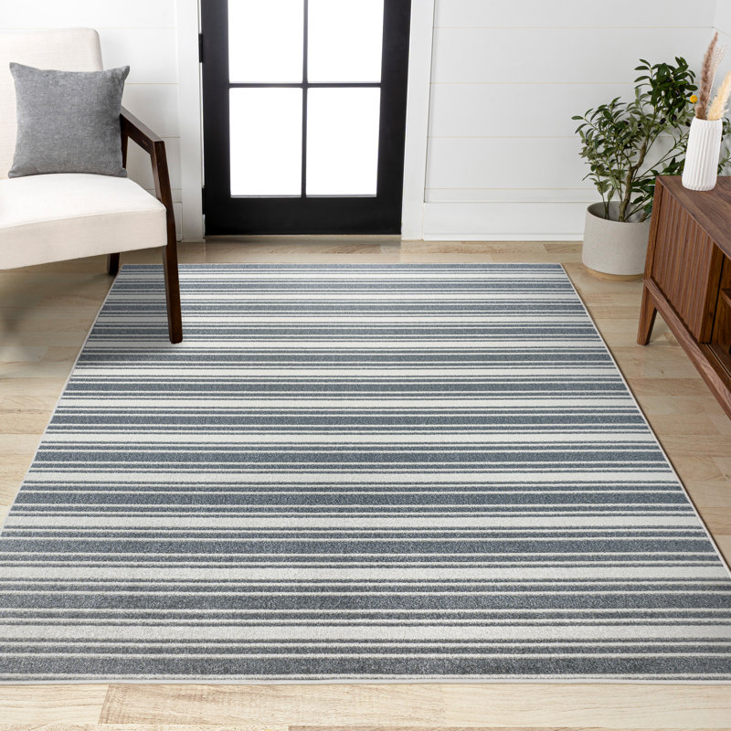 Tapis crème / gris foncé Raygoza, Rectangle 2 pi 11 po x 4 pi 11 po