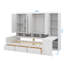 Lit de jour en bois avec trois tiroirs, rangement combiné, bureau et système d'étagères-800983315-800983314