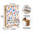 Shoe Storage Cabinet with 3 Flip Drawers for Red White Blue Ice Cream Popsicle Stars Whimsical Summer Dessert Shoe Rack Storage Organizer