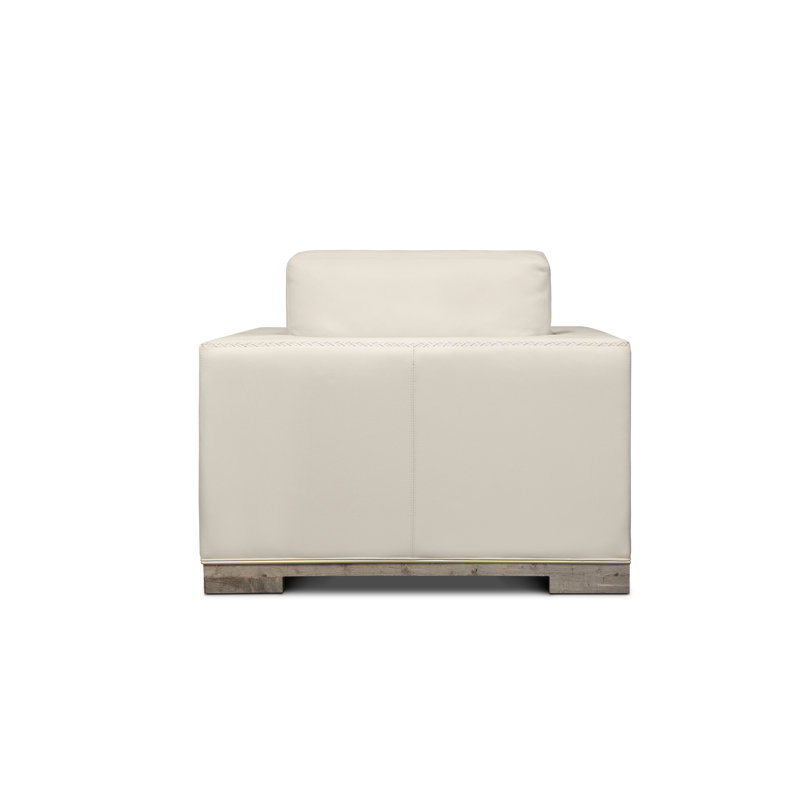 Cassidy Leather Chair And A Half, Ivory (Cartier), Nutmeg