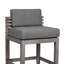 Tabouret de comptoir d'extérieur en bois d'eucalyptus gris avec coussins en oléfine gris Rigsby - Ensemble de 4-733307528-733307531-733307575