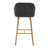 29.5'' Linen Upholstered Bar Stool with Wooden Legs-1300083061