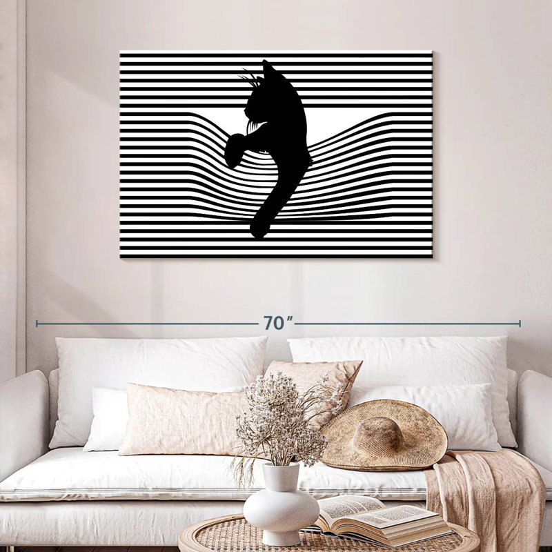 Brampt Mid Century Cat, 30" H x 45" W