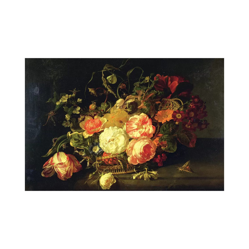 Flowers And Insects, 1711 by Rachel Ruysch - Wrapped Canvas Painting