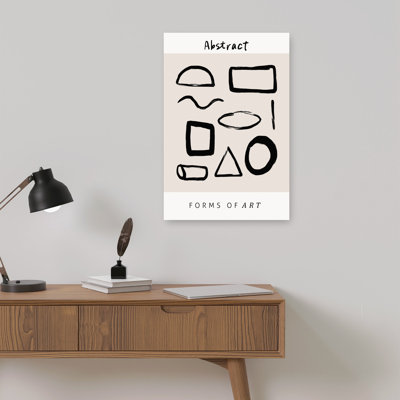 Geometric Harmony Abstract Contemporary Geometric Wall Art Print 1 Piece Wrapped Canvas Wall Art