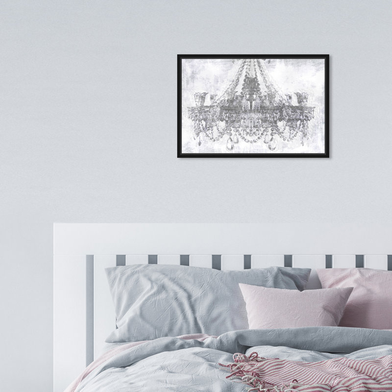 " Silver Diamonds ", Black Framed, 10" H x 15" W