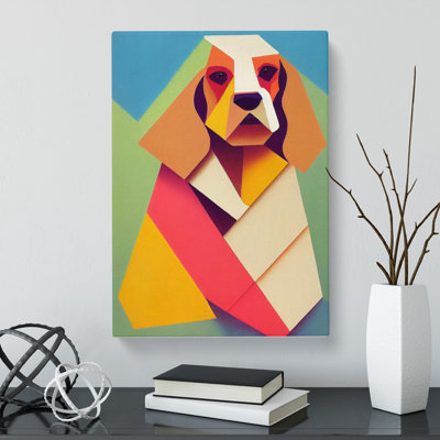 Cocker Spaniel Cubism - Wrapped Canvas