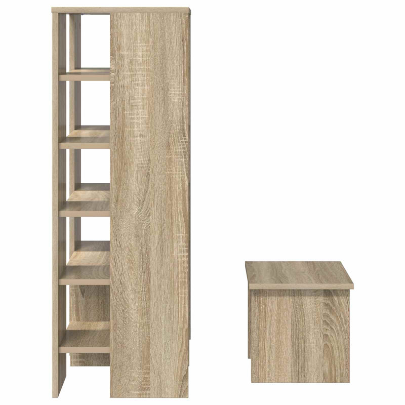14 Pair Shoe Storage Cabinet, Sonoma Oak