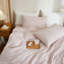 Ensemble de housse de couette en vichy 100% coton délavé à carreaux XINMIANFANG Gingham-121478537-121478533
