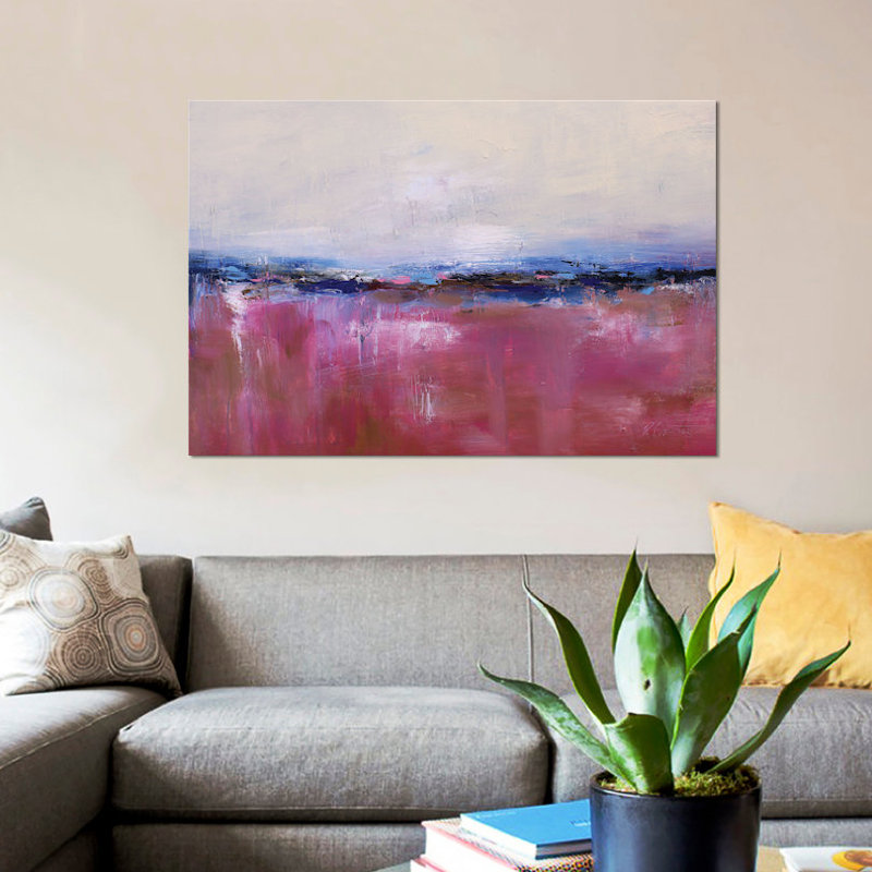 « abstract landscape xx », impression sur toile, H 26 po x l 40 po x P 1,5 po, Toile tendue, Pas de tapis