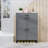 Shoe Cabinet, Slate Gray Freestanding Entryway Organizer with 2 Flip Drawers | Contemporary | MDF Wood-154356320