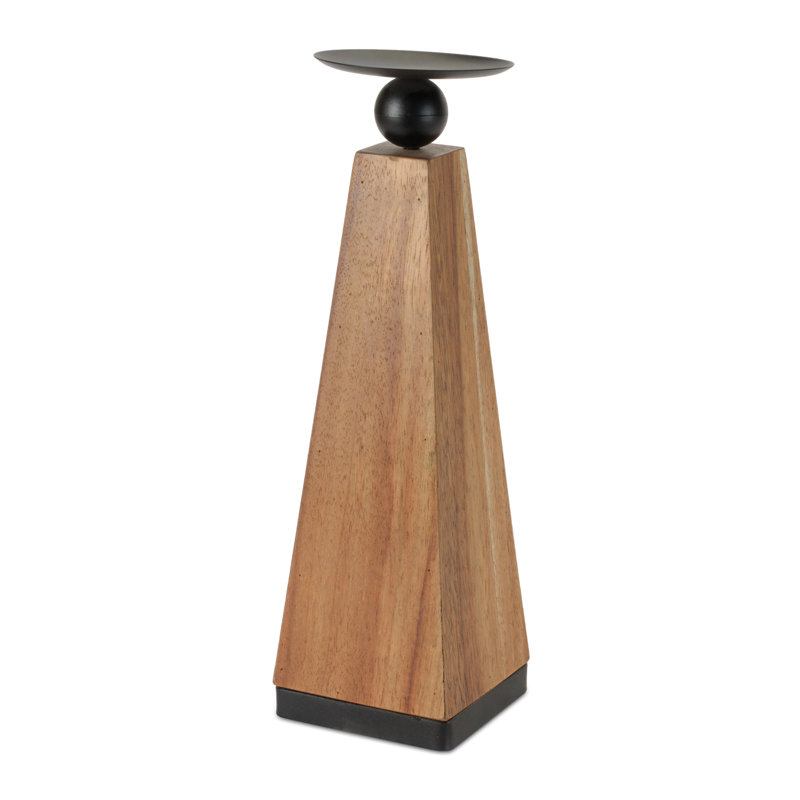 Porte-bougie effilé en bois