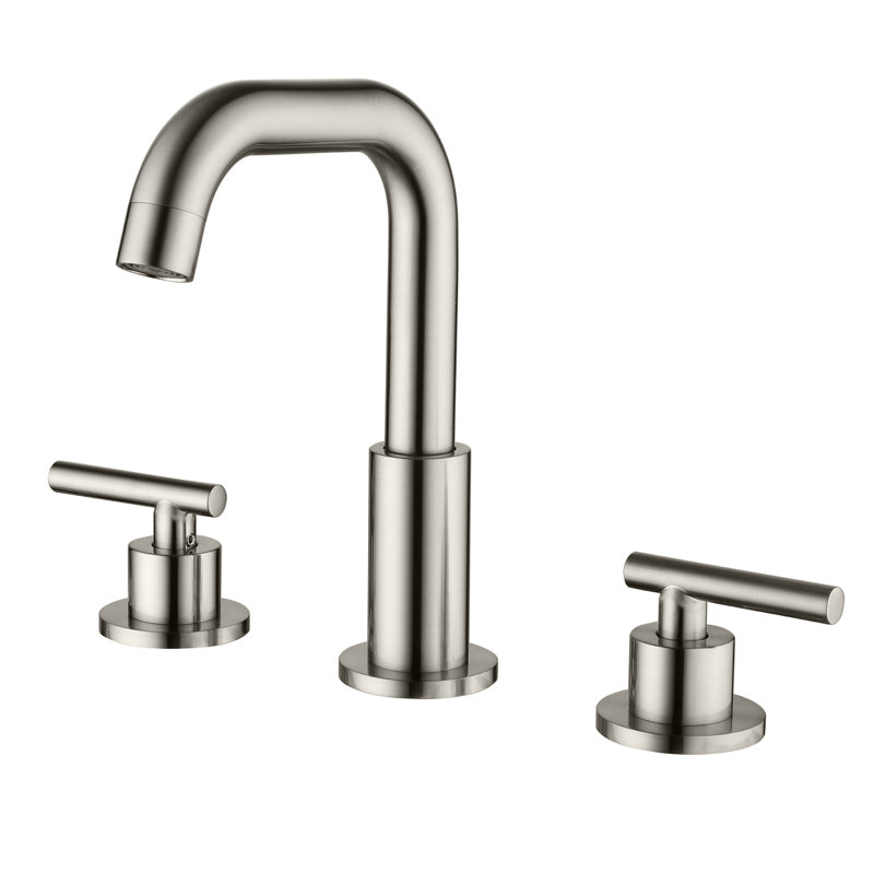 Widespread Bathroom Faucet, Brushed Nickel