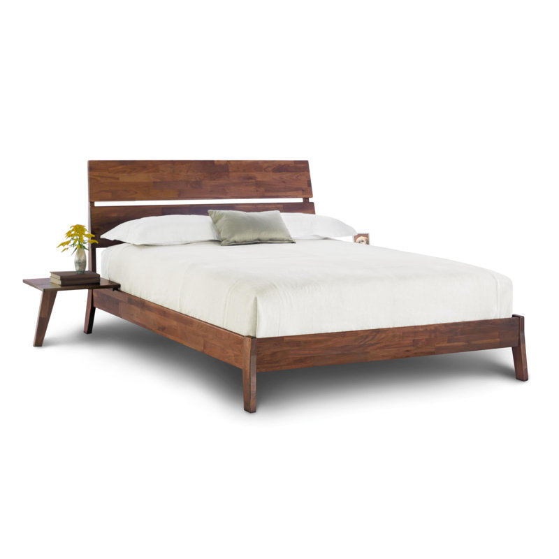 Linn Solid Wood Bed, King, Natural Walnut