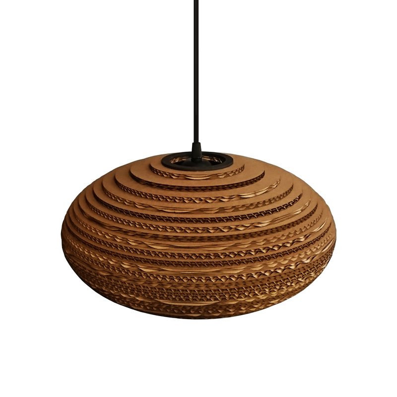 Stanyon 1 - Light Brown Sphere Pendant, 16cm H x 35cm W x 35cm D