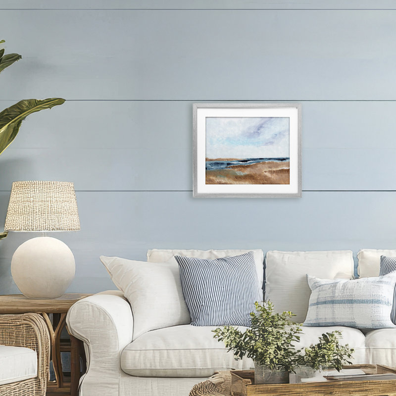 «Coastal View Horizon», reproduction encadrée sous verre, conception de Nikita Jariwala, H 13 po x l 16 po