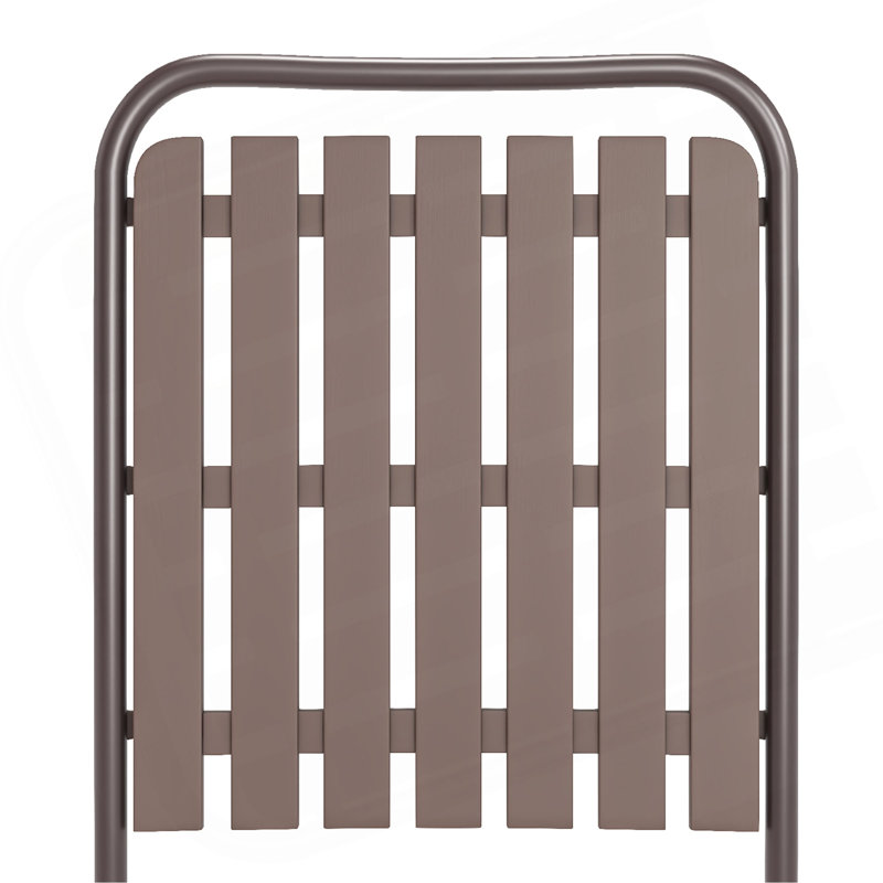 Brun - [Installation instantanée] Chaise pliante 2 pièces, aucun assemblage requis, capacité de 350 lb, résistante à la rouille et anti-taches pour balcon / jardin