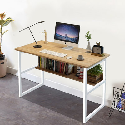 Bureau d'ordinateur avec tablettes ouvertes Sandita, bureau de rangement universel bureau / maison, bureau d'ordinateur avec bureau