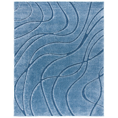 Ashal Abstract Blue Area Rug