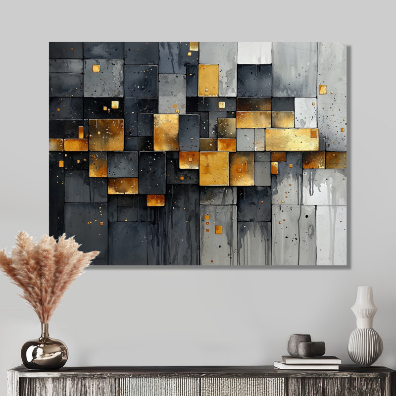 Art géométrique géométrique Pulse, H 16 po x l 32 po