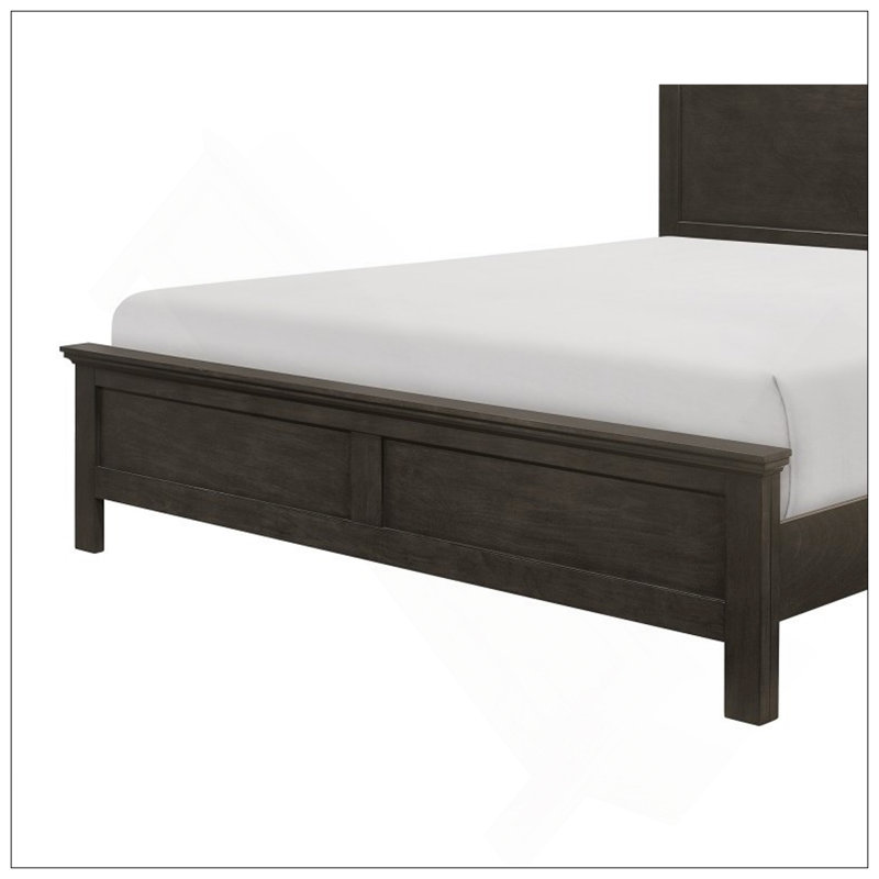 Grand lit 1Pc, Gris anthracite