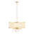 23.6" Coastal 6-Light Rope Drum Chandelier with Capiz Shell Accents