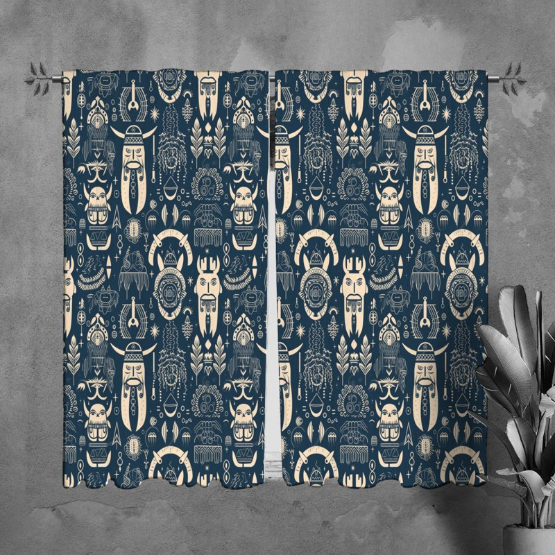 Paire de rideaux obscurcissant en polyester Mikayala, L 40 po x L 61 po