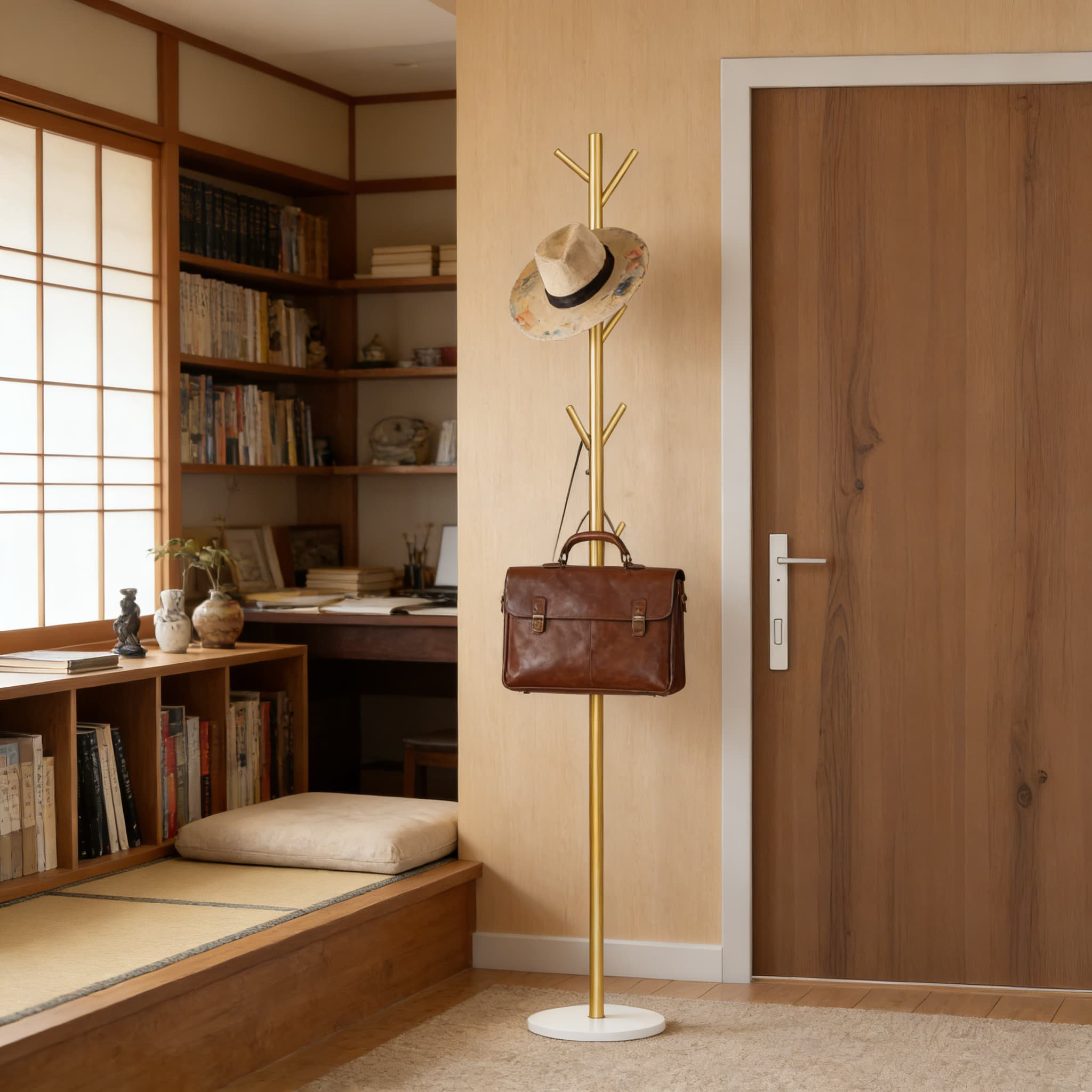 Latitude Run® Freestanding Coat Rack With 8 Heavy-Duty Hooks And ...