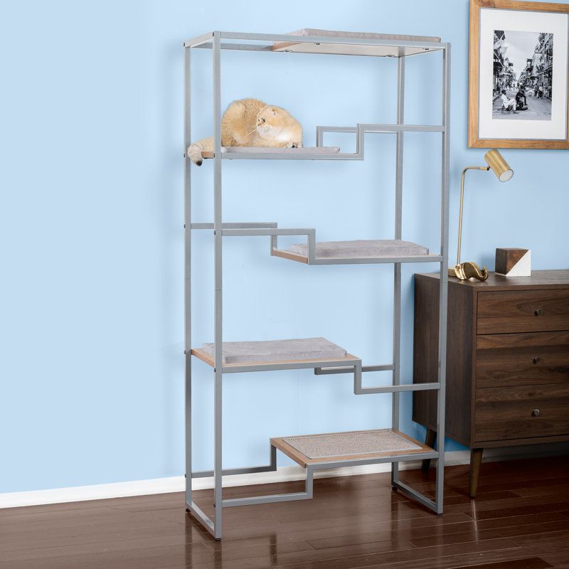 Tour pour chat 62 po Metropolitan, Gris/noyer