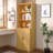 75" Tall Bookcase With Doors, 5 Tier Large Bookshelf With Cabinet, Standing Wood Display Book Shelf For Living Room, Office, Library With Doors-1186487838