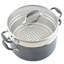 Anolon Advanced Home Hard Anodized Nonstick Wide Stockpot With Steamer Insert Set, 3-Piece,  8.5-Quart-1064907546