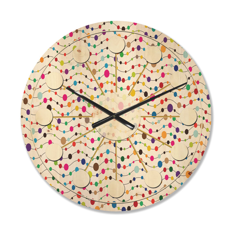 Horloge murale Waves of Pois, Moyenne