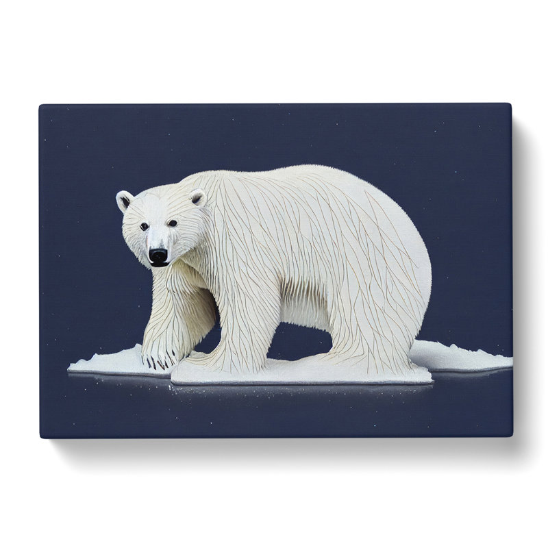 Entrancing Polar Bear - Wrapped Canvas, 50cm H x 76cm W x 3cm D