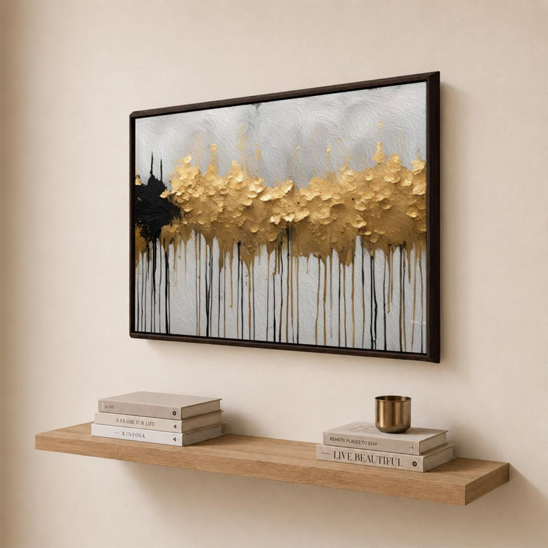 «Isaiah 60: 1 Arise Shine» par Mark Lawrence, reproduction, H 27,5 po x l 43,5 po x P 2 po, Cadre flottant, Champagne