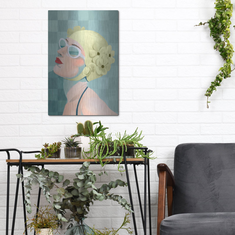  'Synchronized Swimmer 2' by Grace Popp Metal Wall Art, 12" x 16", 16" H x 12" W
