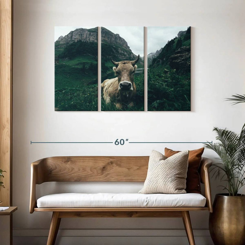 Brampt, vache des Alpes Suisses, H 28 po x l 45 po