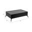 Table basse Corrigan Studio® Chic avec plateau en verre, finition noire élégante avec pieds noirs, 47 X 16 pouces