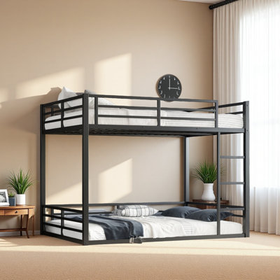 Metal Queen Over Queen Bunk Bed For Teens And Adults